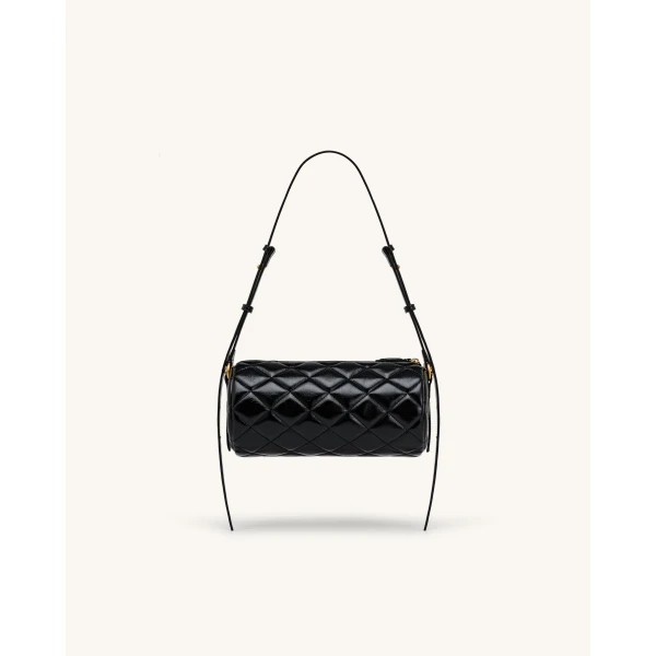 JW PEI Lucienne Dachshund Quilted Chain Shoulder Bag in Black | Shoulder & Crossbody Bags | Coveti