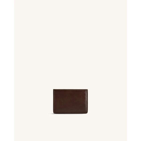 JW PEI Maeve Dachshund Metal Emblem Card Holder in Chocolate | Wallets & Purses | Coveti