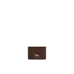 JW PEI Maeve Dachshund Metal Emblem Card Holder in Chocolate | Wallets & Purses | Coveti