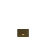 JW PEI Maeve Dachshund Metal Emblem Card Holder in Dark Green | Wallets & Purses | Coveti
