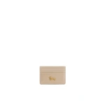 JW PEI Maeve Dachshund Metal Emblem Card Holder in Light Khaki | Wallets & Purses | Coveti