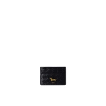 JW PEI Maeve Woven Dachshund Metal Emblem Card Holder in Black | Wallets & Purses | Coveti