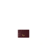JW PEI Maeve Woven Dachshund Metal Emblem Card Holder in Dark Cherry Red | Wallets & Purses | Coveti