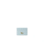 JW PEI Maeve Woven Dachshund Metal Emblem Card Holder in Sky Blue | Wallets & Purses | Coveti