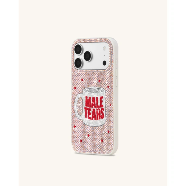 JW PEI Male Tears Mug Rhinestone Phone Case in Pink | Phone Cases | Coveti