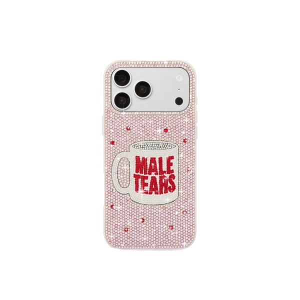 JW PEI Male Tears Mug Rhinestone Phone Case in Pink | Phone Cases | Coveti