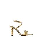 JW PEI Mia Strappy High Heels With Beaded Detail in Gold | Heels | Coveti