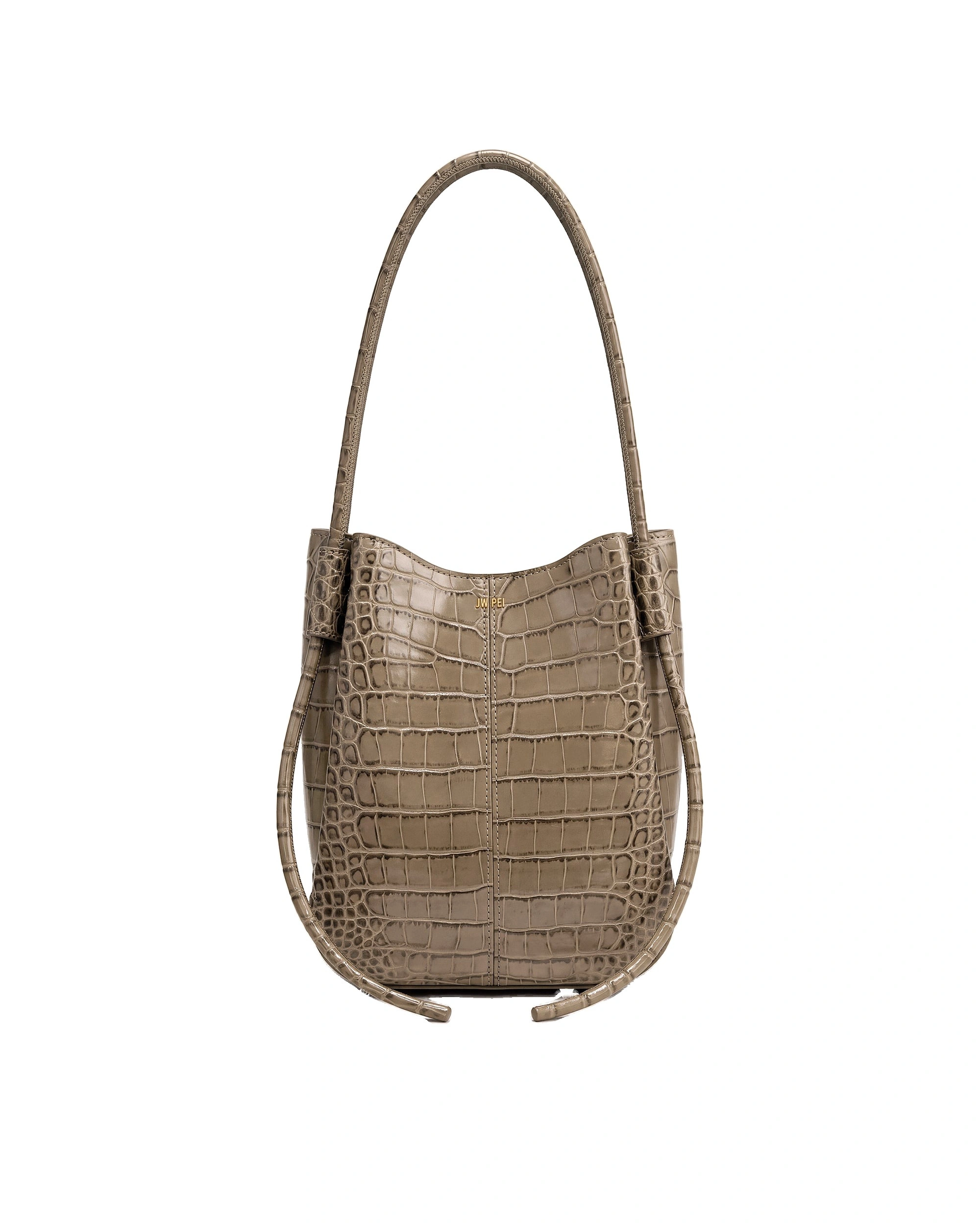 JW PEI Nala Bucket Bag in Taupe Croc JW PEI Nala Bucket Bag in Taupe Croc | Bucket Bags | Coveti