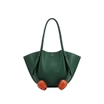 JW PEI Nala Flower Shape Wide Tote Bag in Forest Green | Totes & Top-Handle Bags | Coveti
