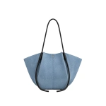 JW PEI Nala Wide Tote Bag in Light Blue Denim | Totes & Top-Handle Bags | Coveti
