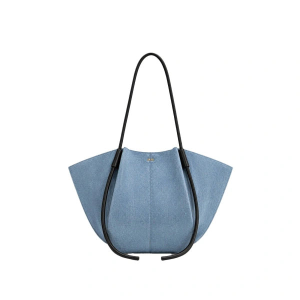 JW PEI Nala Wide Tote Bag in Light Blue Denim | Totes & Top-Handle Bags | Coveti