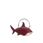 JW PEI Nerys Shark Look Top Handle Bag in Burgundy | Totes & Top-Handle Bags | Coveti