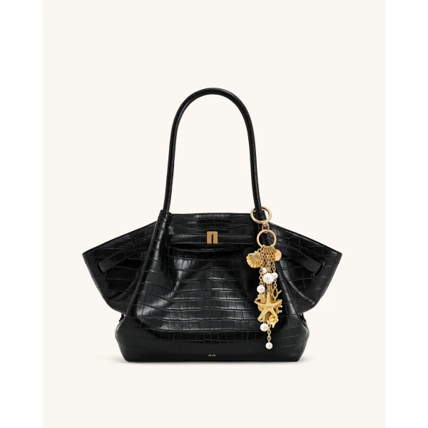 JW PEI Ocean Creature Faux Pearl Bag Charm in Gold | Bag Charms | Coveti