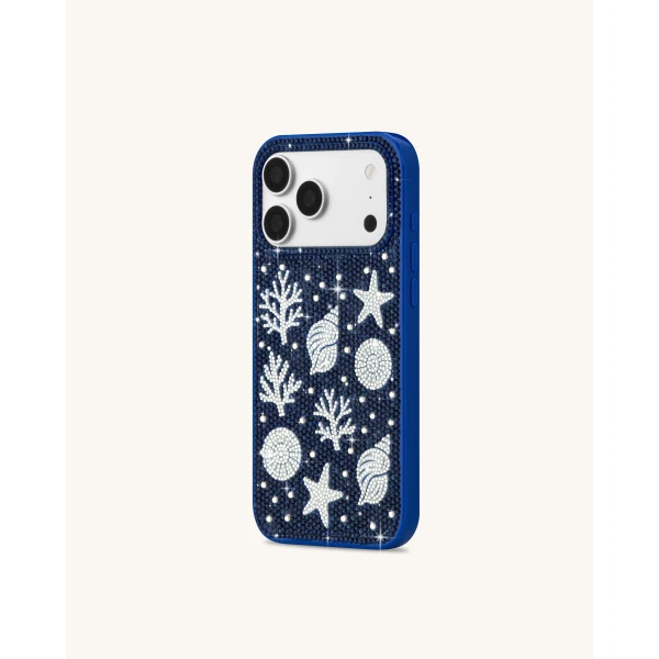 JW PEI Ocean Shell Artificial Crystal Phone Case in Blue | Phone Cases | Coveti