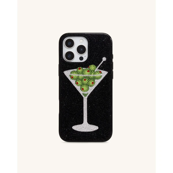 JW PEI Olive Martini Artificial Crystal Phone Case in Black | Phone Cases | Coveti