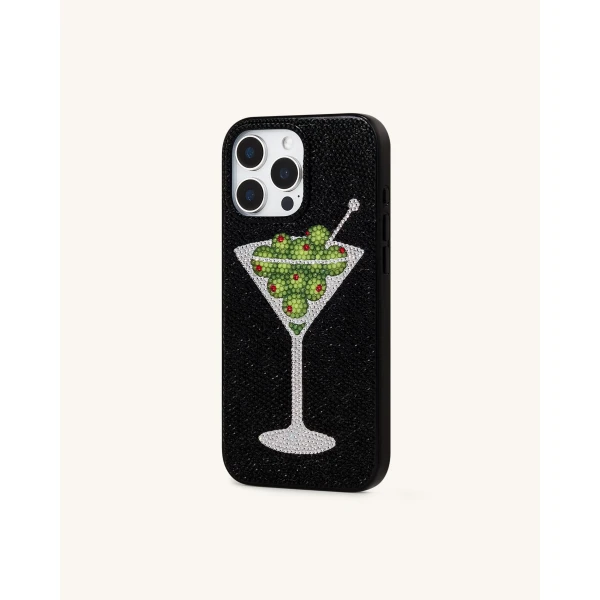 JW PEI Olive Martini Artificial Crystal Phone Case in Black | Phone Cases | Coveti