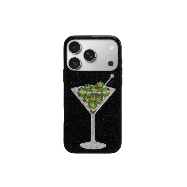JW PEI Olive Martini Artificial Crystal Phone Case in Black | Phone Cases | Coveti