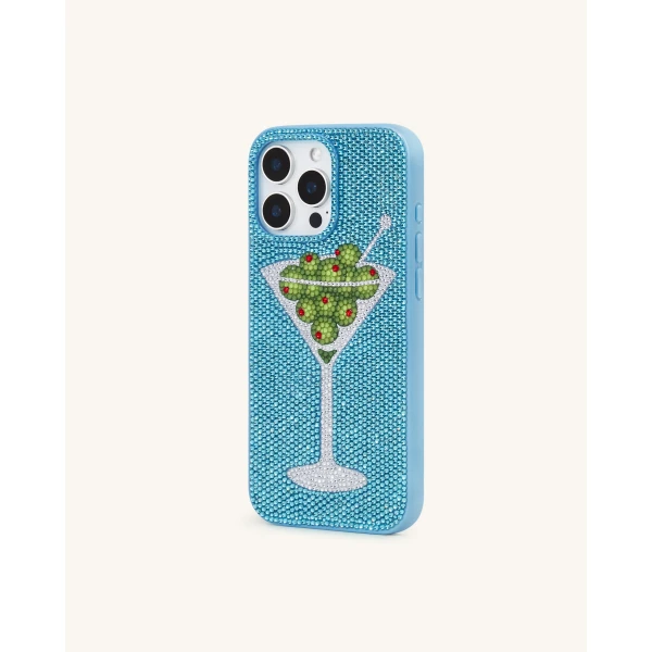 JW PEI Olive Martini Artificial Crystal Phone Case in Light Blue | Phone Cases | Coveti