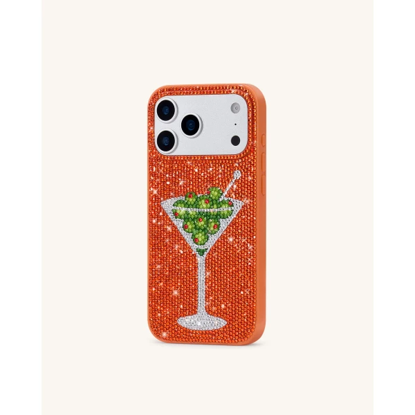 JW PEI Olive Martini Artificial Crystal Phone Case in Orange | Phone Cases | Coveti