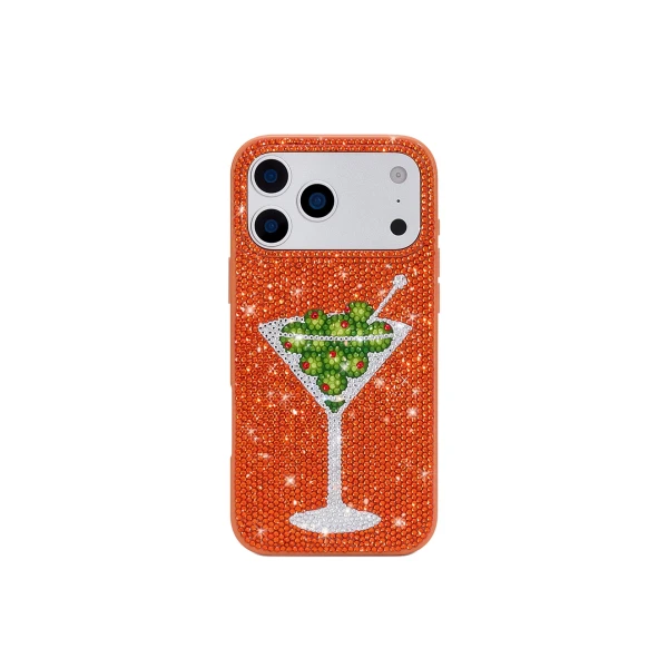 JW PEI Olive Martini Artificial Crystal Phone Case in Orange | Phone Cases | Coveti