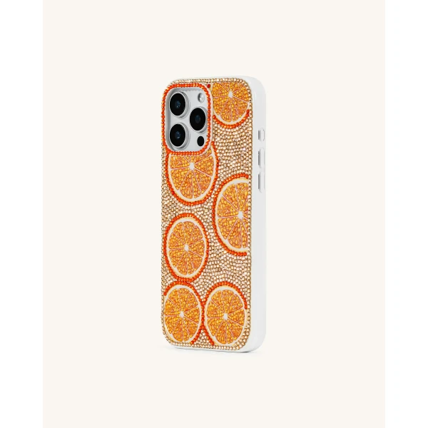 JW PEI Orange Burst Bling Phone Case in Multicolor Orange | Phone Cases | Coveti