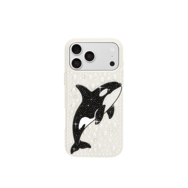 JW PEI Orca Pearl Embellished Phone Case in White | Phone Cases | Coveti
