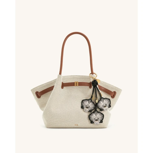 JW PEI Orchid Bag Charm in Black | Bag Charms | Coveti