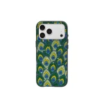 JW PEI Peacock Feather Rhinestone Phone Case in Green | Phone Cases | Coveti