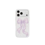 JW PEI Pearl Artificial Crystal Bow Phone Case in White | Phone Cases | Coveti