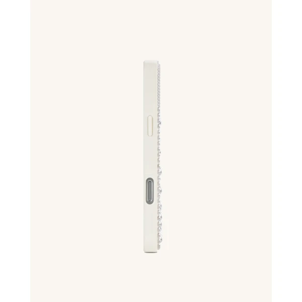 JW PEI Pearl Artificial Crystal Bow Phone Case in White | Phone Cases | Coveti