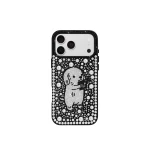 JW PEI Pearl Artificial Crystal Puppy Phone Case in Black | Phone Cases | Coveti