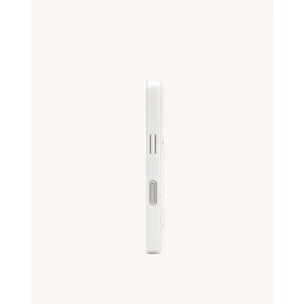 JW PEI Pearl Embellished Phone Case in White | Phone Cases | Coveti