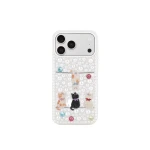 JW PEI Pearl-Embellished Playful Cats Phone Case in White | Phone Cases | Coveti