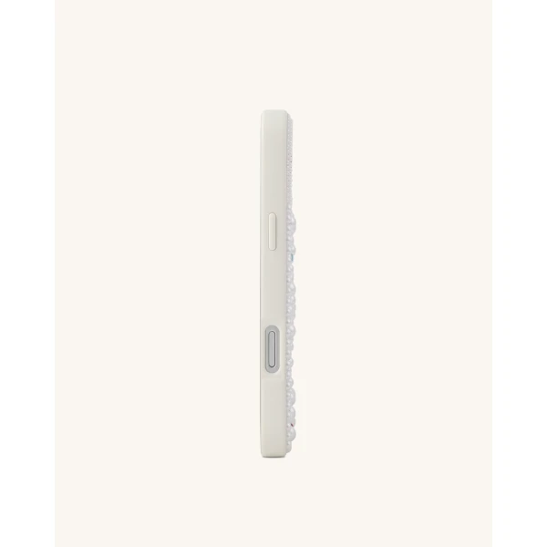 JW PEI Pearl-Embellished Playful Cats Phone Case in White | Phone Cases | Coveti