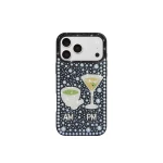 JW PEI Pearl Martini Embellished Phone Case in Black | Phone Cases | Coveti