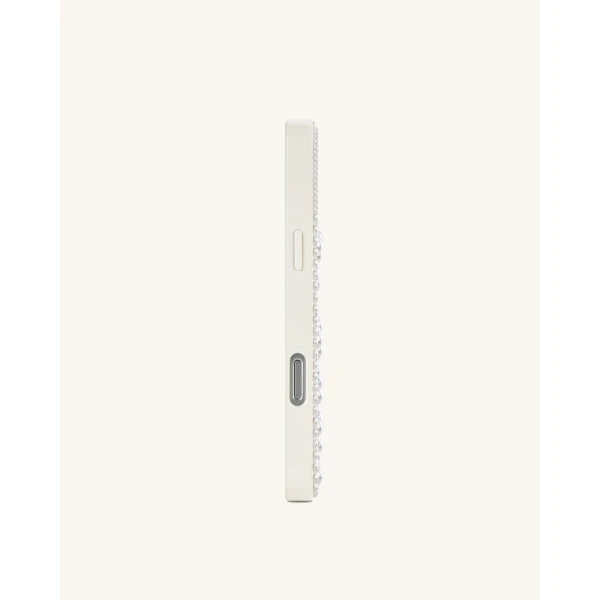 JW PEI Pearl Shark Artificial Crystal Phone Case in White | Phone Cases | Coveti