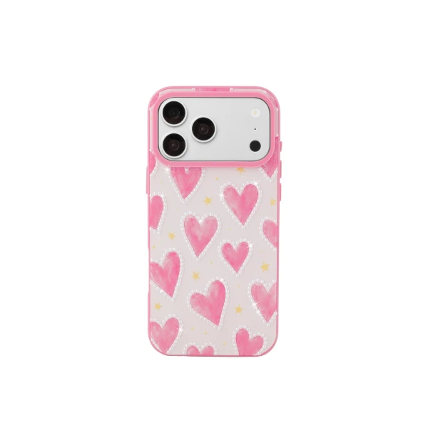 JW PEI Pink Heart Pattern Phone Case in Pink | Phone Cases | Coveti