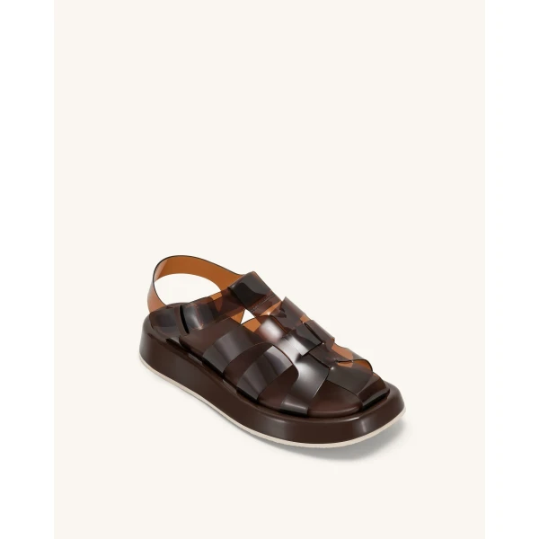 JW PEI Piper Platform Sandal in Coffee | Sandals | Coveti