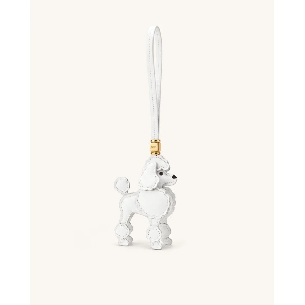 JW PEI Poodle Bag Charm in White | Bag Charms | Coveti