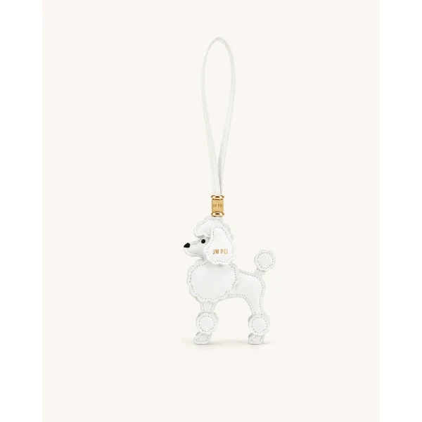 JW PEI Poodle Bag Charm in White | Bag Charms | Coveti