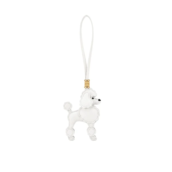 JW PEI Poodle Bag Charm in White | Bag Charms | Coveti