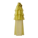 JW PEI Poppy Embroidered Halter Tiered Ruffle Maxi Dress in Lime Green | Maxi Dresses | Coveti