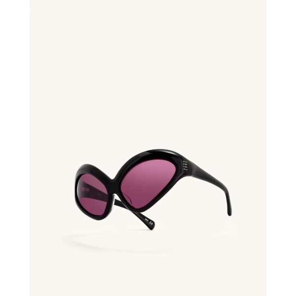 JW PEI Quorra Cateye Sunglasses in Black | Sunglasses | Coveti