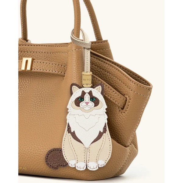 JW PEI Ragdoll Cat Bag Charm in Beige | Bag Charms | Coveti