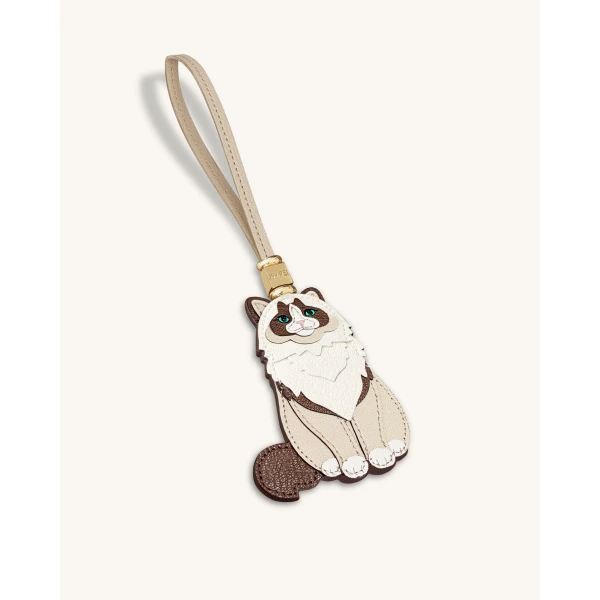 JW PEI Ragdoll Cat Bag Charm in Beige | Bag Charms | Coveti