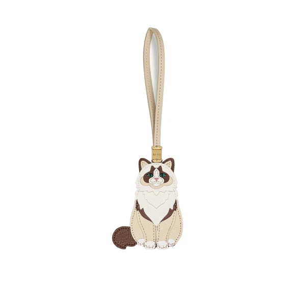 JW PEI Ragdoll Cat Bag Charm in Beige | Bag Charms | Coveti