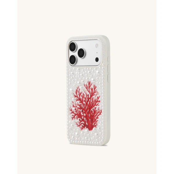 JW PEI Red Coral Pearl Phone Case in White | Phone Cases | Coveti