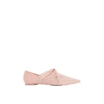 JW PEI Reilly Fishnet Ballerina Flats in Pink Beige | Flats | Coveti