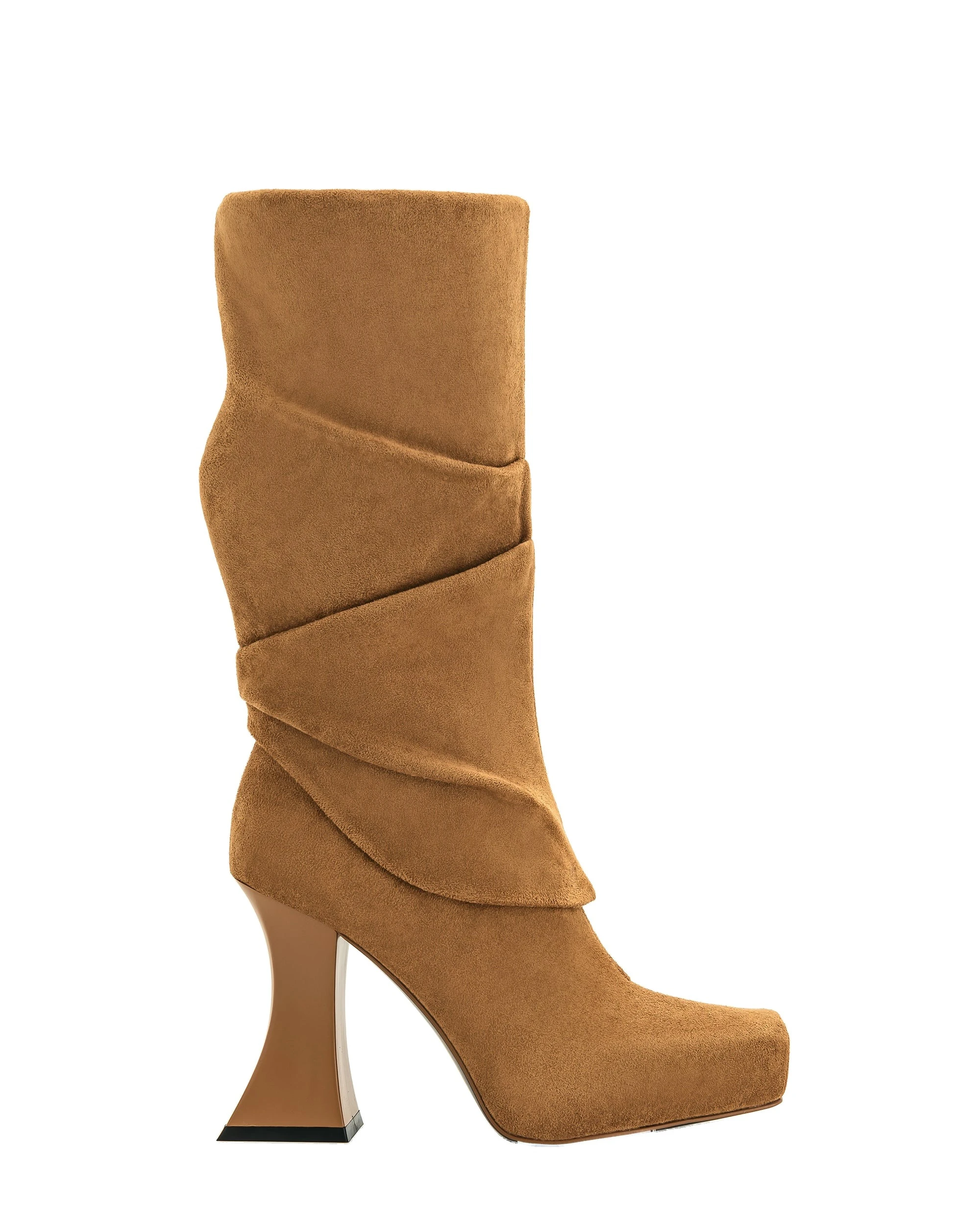 JW PEI Reyna Square Toe Platform Knit Boots in Brown JW PEI Reyna Square Toe Platform Knit Boots in Brown | Boots | Coveti