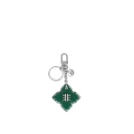 JW PEI Rhombus Bag Charm And Key Holder in Dark Green | Bag Charms | Coveti